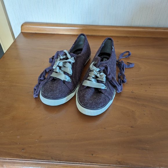 Purple Keds - Womens 8 - wool blend sneakers - Picture 2 of 11